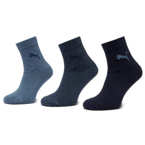 Kojinės vaikams, Vaikiškų ilgų kojinių komplektas (3 poros) Puma Junior Crew Sock 3P 907958 Tamsiai mėlyna