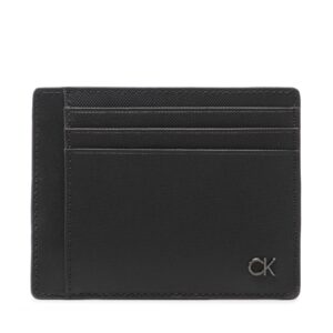 Kreditinių kortelių dėklas Calvin Klein Ck Clean Pq Id Cardholder K50K510299 Juoda