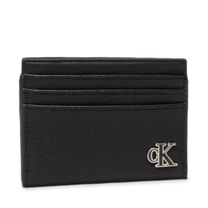 Kreditinių kortelių dėklas Calvin Klein Jeans Minimal Monogram +Cc Card Case K60K609353 Juoda