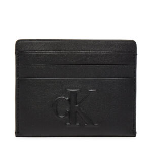 Kreditinių kortelių dėklas Calvin Klein Jeans Sculpted Cardcase K60K612747 Juoda