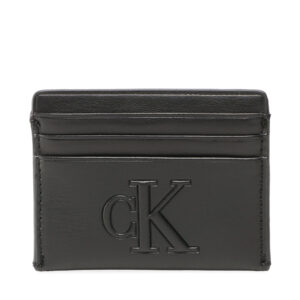 Kreditinių kortelių dėklas Calvin Klein Jeans Sculpted Cardholder 6Cc Pipping K60K610349 Juoda