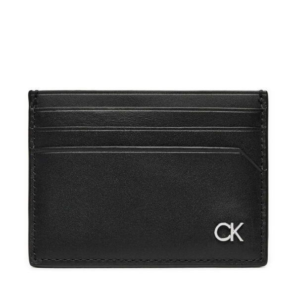 Kreditinių kortelių dėklas Calvin Klein Metal Ck Cardholder 6Cc K50K512286 Juoda