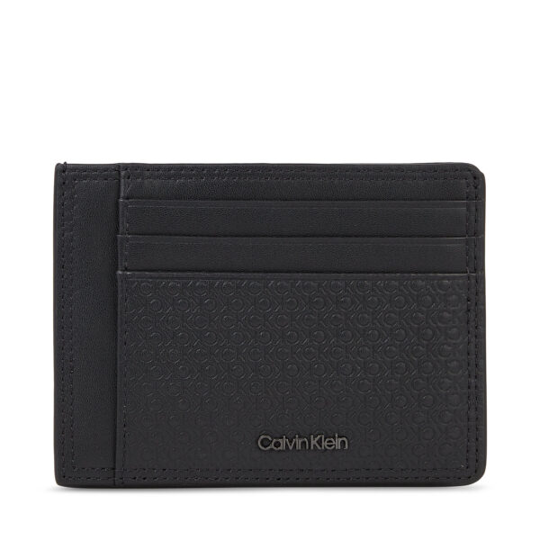 Kreditinių kortelių dėklas Calvin Klein Minimalism Id Cardholder K50K510906 Juoda