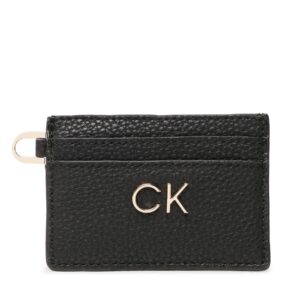 Kreditinių kortelių dėklas Calvin Klein Re-Lock Cardholder K60K610671 Juoda