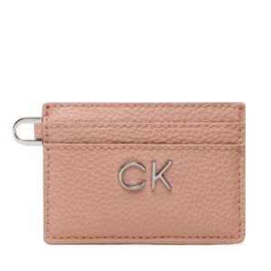 Kreditinių kortelių dėklas Calvin Klein Re-Lock Cardholder Pbl K60K610671 Rožinė