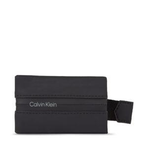 Kreditinių kortelių dėklas Calvin Klein Rubberized Slide Ccholder K50K510923 Juoda