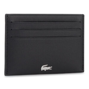 Kreditinių kortelių dėklas Lacoste Credit Card Holder NH1346FG Juoda