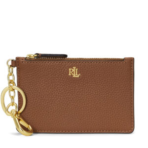 Kreditinių kortelių dėklas Lauren Ralph Lauren Zip Card Cas 432947628002 Ruda