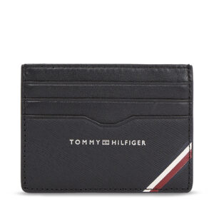 Kreditinių kortelių dėklas Tommy Hilfiger Th Central Cc Holder AM0AM11583 Juoda