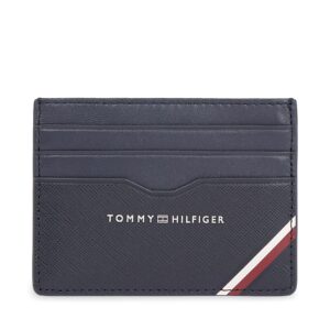 Kreditinių kortelių dėklas Tommy Hilfiger Th Central Cc Holder AM0AM11583 Tamsiai mėlyna