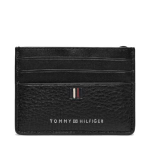 Kreditinių kortelių dėklas Tommy Hilfiger Th Central Cc Holder AM0AM11858 Juoda