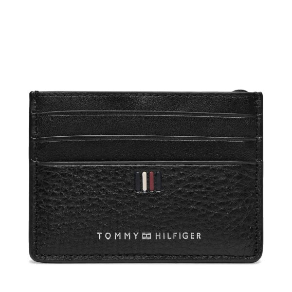 Kreditinių kortelių dėklas Tommy Hilfiger Th Central Cc Holder AM0AM11858 Juoda