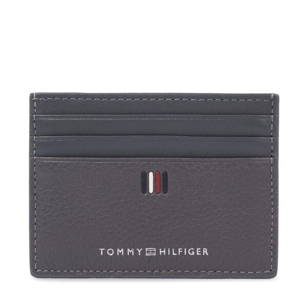 Kreditinių kortelių dėklas Tommy Hilfiger Th Central Cc Holder AM0AM11858 Pilka