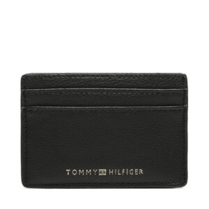 Kreditinių kortelių dėklas Tommy Hilfiger Th Contemporary Cc Holder AW0AW14894 Juoda