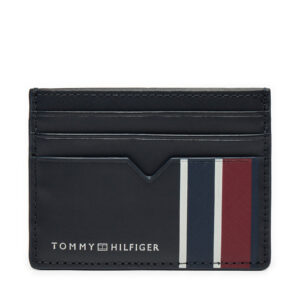 Kreditinių kortelių dėklas Tommy Hilfiger Th Corp Cc Holder AM0AM12780 Tamsiai mėlyna