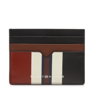 Kreditinių kortelių dėklas Tommy Hilfiger Th Modenr Leather Cc Holder AM0AM10819 Tamsiai mėlyna