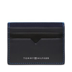 Kreditinių kortelių dėklas Tommy Hilfiger Th Modern Lather Cc Holder AM0AM10994 Tamsiai mėlyna