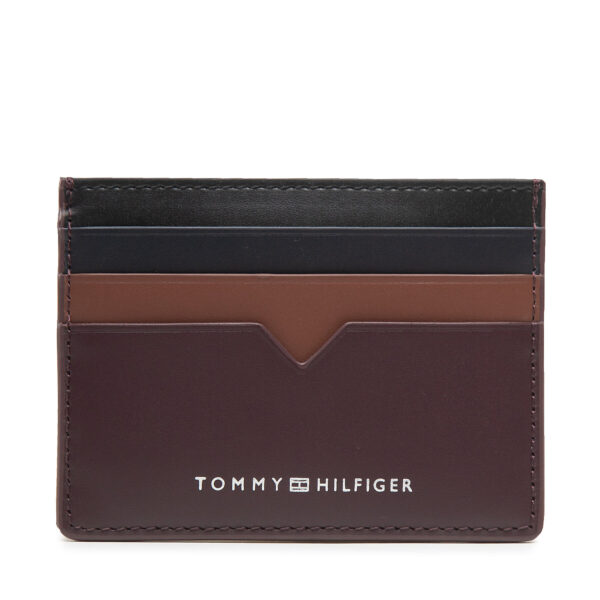 Kreditinių kortelių dėklas Tommy Hilfiger Th Modern Leather Cc Holder AM0AM10616 Ruda