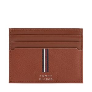 Kreditinių kortelių dėklas Tommy Hilfiger Th Premium Leather Cc Holder AM0AM12186 Ruda