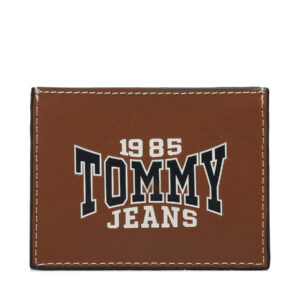 Kreditinių kortelių dėklas Tommy Jeans Tjm Leather Cc Holder AM0AM11427 Ruda