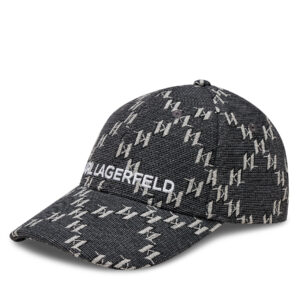 Kepurė su snapeliu KARL LAGERFELD K/Monogram Essential Cap 236W3408 Juoda