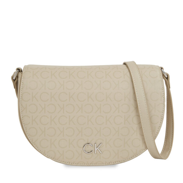 Rankinės per petį, Rankinė Calvin Klein Ck Daily Saddle Bag_Epi Mono K60K611879 Smėlio