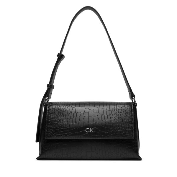 Rankinės per petį, Rankinė Calvin Klein Ck Daily Shoulder Bag_Croco K60K612142 Juoda