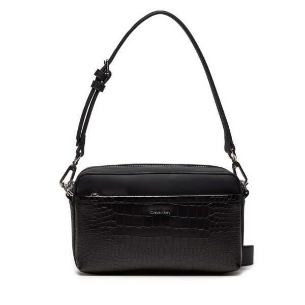 Rankinės per petį, Rankinė Calvin Klein Ck Must Conv Camera Bag_Croco K60K612110 Juoda