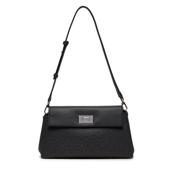 Rankinės per petį, Rankinė Calvin Klein Ck Push Shoulder Bag_Epi Mn K60K612143 Juoda