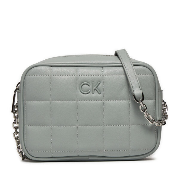 Rankinės per petį, Rankinė Calvin Klein Ck Square Quilt K60K612331 Pilka