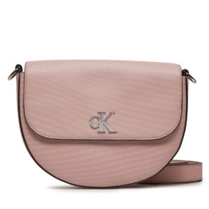 Rankinės per petį, Rankinė Calvin Klein Jeans Minimal Monogram Saddle Bag22 T K60K611961 Rožinė