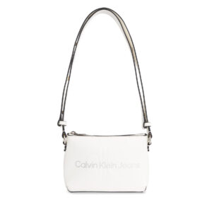 Rankinės per petį, Rankinė Calvin Klein Jeans Sculpted Camera Pouch21 Mono K60K610681 Balta