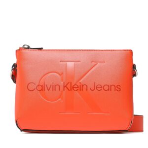 Rankinės per petį, Rankinė Calvin Klein Jeans Sculpted Camera Pouch21 Mono K60K610681 Raudona