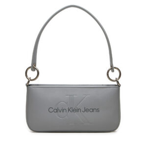 Rankinės per petį, Rankinė Calvin Klein Jeans Sculpted Shoulder Pouch25 Mono K60K610679 Écru