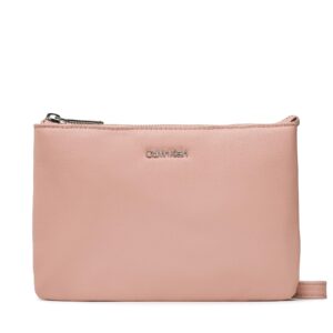 Rankinės per petį, Rankinė Calvin Klein Must Ew Dbl Cmpt Crossbody K60K610177 Rožinė