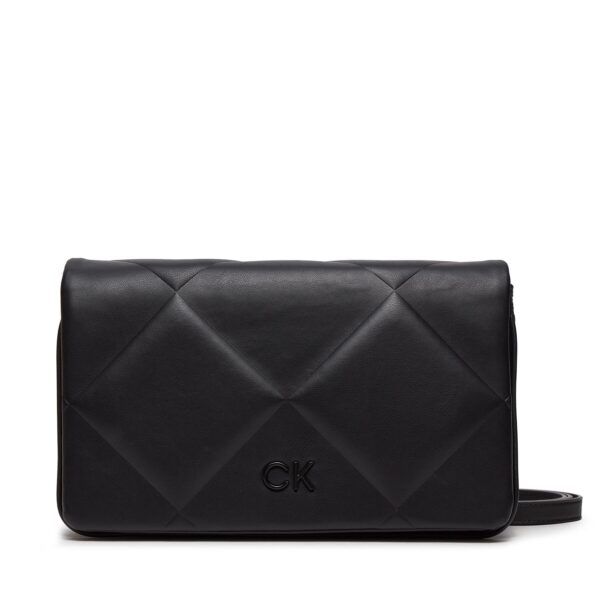 Rankinės per petį, Rankinė Calvin Klein Quilt K60K611759 Juoda