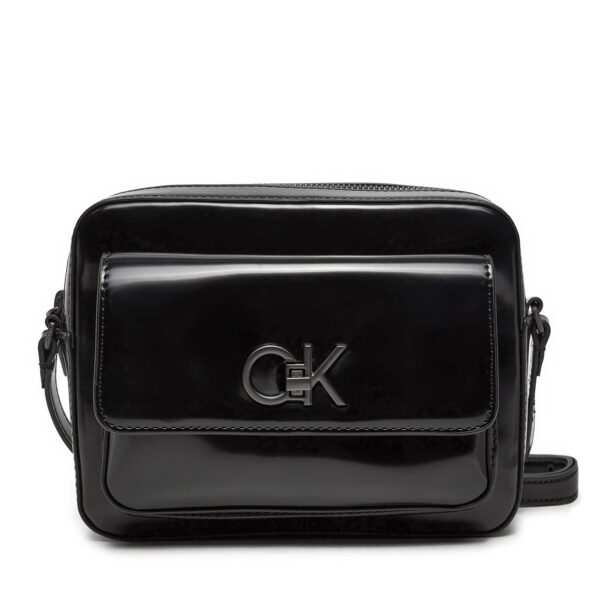 Rankinės per petį, Rankinė Calvin Klein Re-Lock Camera K60K612544 Juoda