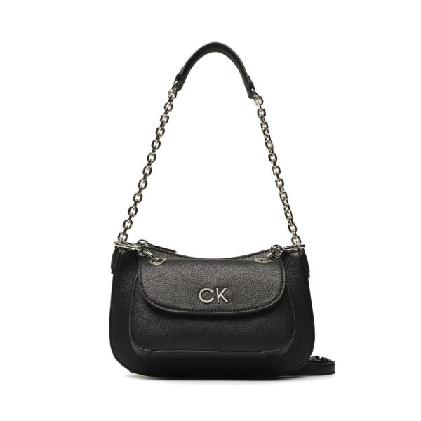 Rankinės per petį, Rankinė Calvin Klein Re-Lock Dbl Shoulder Bag K60K610183 Juoda