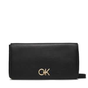 Rankinės per petį, Rankinė Calvin Klein Re-Lock Double Gusette K60K611336 Juoda