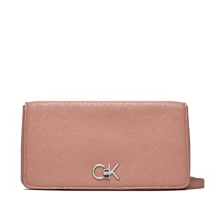 Rankinės per petį, Rankinė Calvin Klein Re-Lock Double Gusette _Epi Mono K60K611347 Rožinė