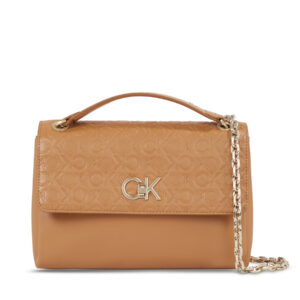 Rankinės per petį, Rankinė Calvin Klein Re-Lock Ew Conv Crossbody-Emb K60K611533 Ruda