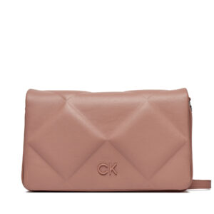 Rankinės per petį, Rankinė Calvin Klein Re-Lock Quilt Shoulder Bag K60K611021 Rožinė