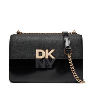 Rankinės per petį, Rankinė DKNY Echo Sm Chain Flap R423KE31 Juoda