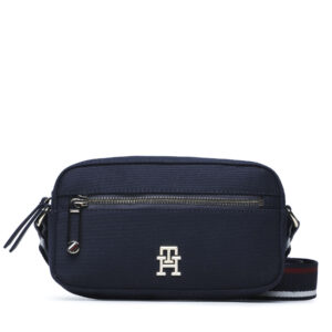 Rankinės per petį, Rankinė Tommy Hilfiger Iconic Tommy Camera Bag Twill AW0AW15135 Tamsiai mėlyna