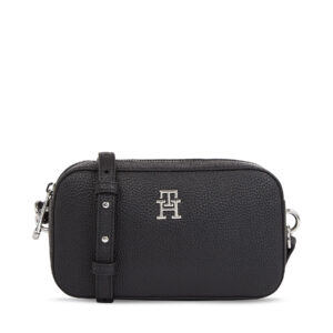 Rankinės per petį, Rankinė Tommy Hilfiger Th Emblem Camera Bag AW0AW15179 Juoda