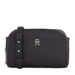 Rankinės per petį, Rankinė Tommy Hilfiger Th Emblem Crossover AW0AW15216 Juoda