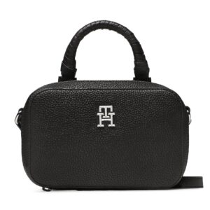 Rankinės per petį, Rankinė Tommy Hilfiger Th Emlem Trunk AW0AW14880 Juoda