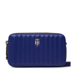 Rankinės per petį, Rankinė Tommy Hilfiger Th Timeless Camera Bag Quilted AW0AW13143 Mėlyna