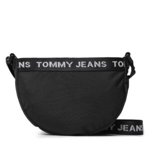 Rankinės per petį, Rankinė Tommy Jeans Tjw Essential Moon Bag AW0AW15146 Juoda