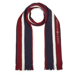 Šalikas Tommy Hilfiger Corporate Raschelle Scarf AM0AM11493 Tamsiai mėlyna